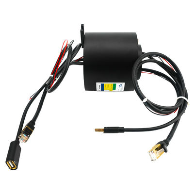 11 Circuit Hybrid Slip Ring for USB2.0 24VAC 300rpm