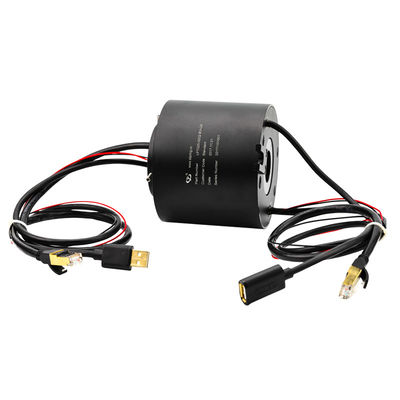 11 Circuit Hybrid Slip Ring for USB2.0 24VAC 300rpm