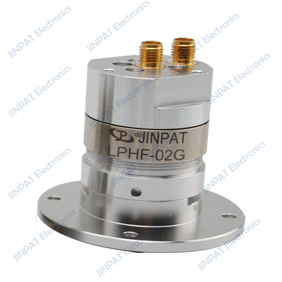 Dual channel slip ring IP60 untuk RF coaxial rotary joints dengan compact signaling slip ring untuk kecepatan hingga 60 RMP.