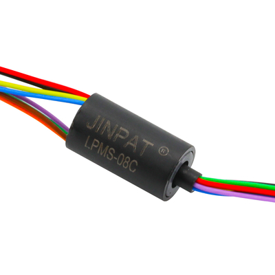 8-Wire Capsule Slip Ring 1A 48V untuk 300 RPM Aplikasi