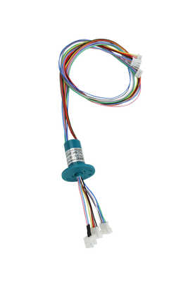 Compact 12 Circuit Capsule Slip Ring for LVDS Signals with Gold to Gold Contact