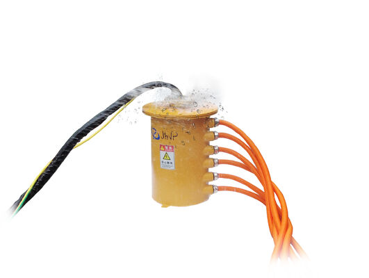 Rotary Slip Ring dengan 1000VAC/24V dual-voltage dan 4×300A Power Circuits untuk Heavy-Duty Rotary Drilling Equipment